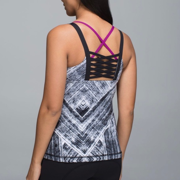 lululemon athletica Tops - Lululemon Hot To Street Tank
Heat Wave White Black